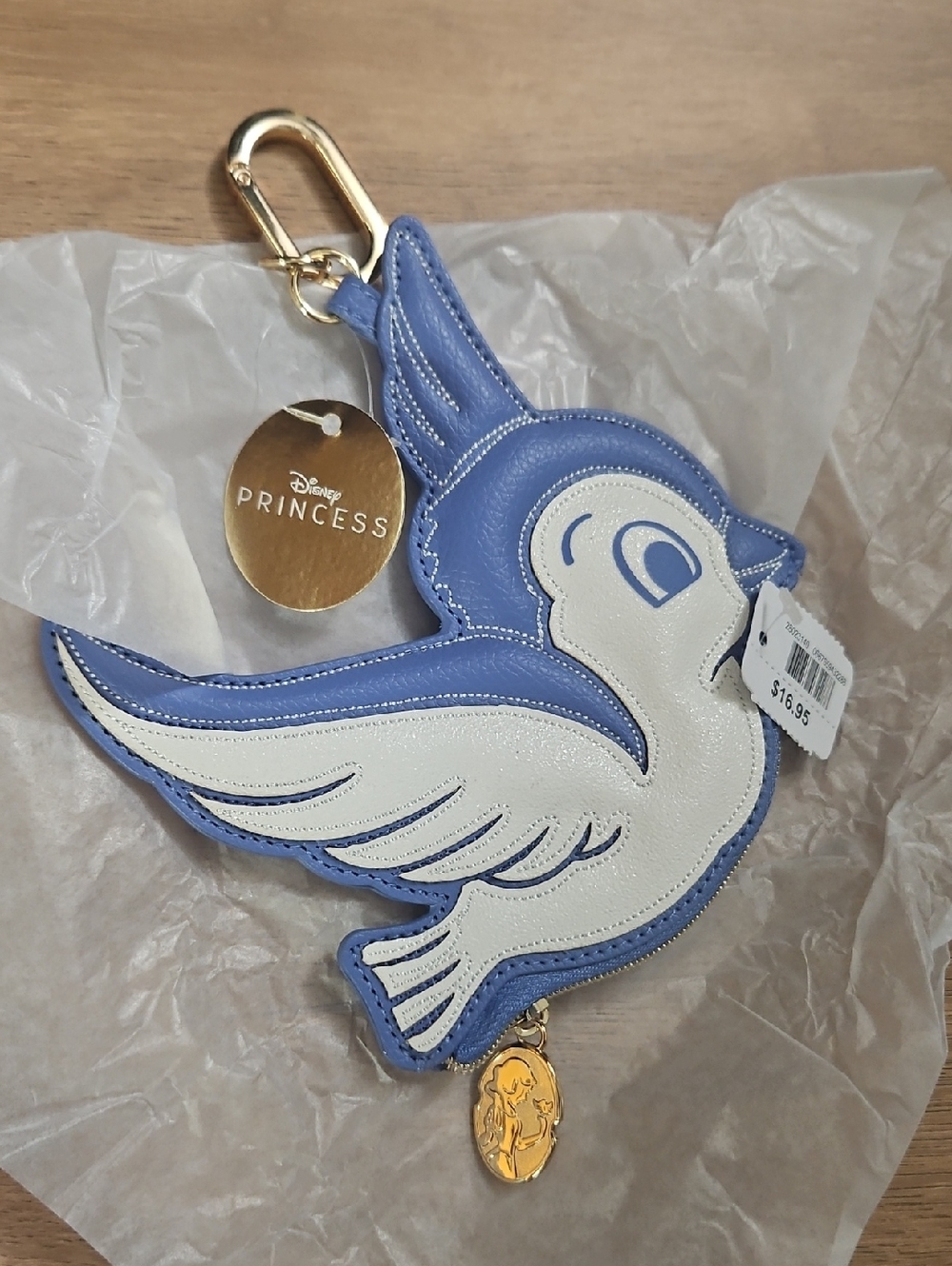 BATH & BODY WORKS X DISNEY PRINCESSES SNOW WHITE BLUE BIRD COIN PURSE NEW - Picture 2 of 11